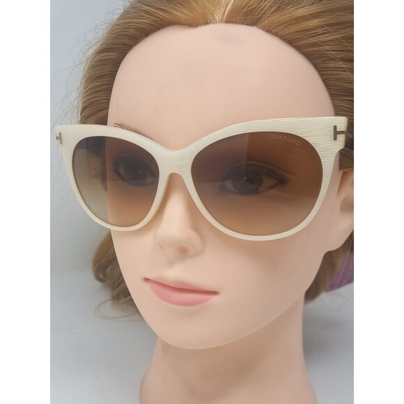 Tom Ford Women\'s Sunglasses Saskia TF330 Ivory Havana Brown Gradient 57-14-140 main image 6